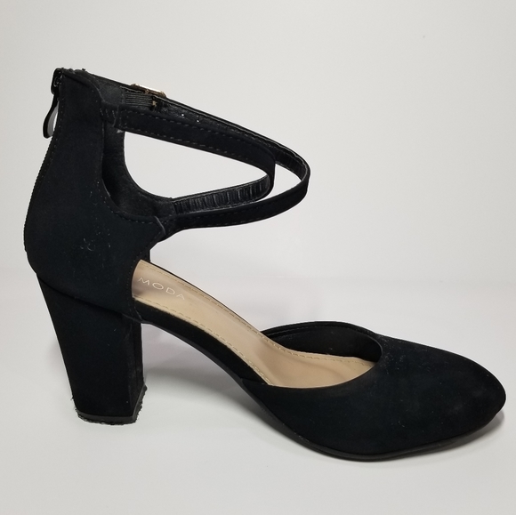 🚫SOLD🚫TOPModa▪︎Suede Chunky Heels - Picture 3 of 11